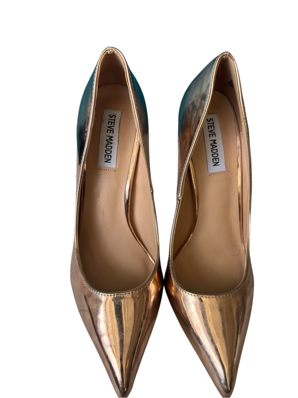 Steve Madden Women's Shiny Rose Gold Pointed-Toe Pumps